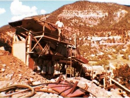 TD Barnes, President Geneva Minerals, Inc., at placer mine in Placerville, Colorado