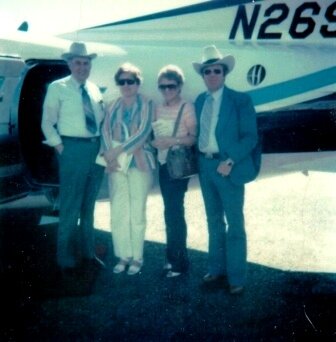 Bill King, Riddle Oil Company and TD Barnes, Barnes Petroleum Corporation with wives at Grand Junction, Colorado