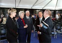 TD Barnes chatting with CIA Museum Director and Roadrunner associates