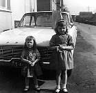 Our daughters outside our home in Bamberg