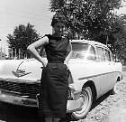 1955 - Doris and our Chevy she purchased while I was in Korea